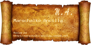 Marschalko Ancilla névjegykártya
